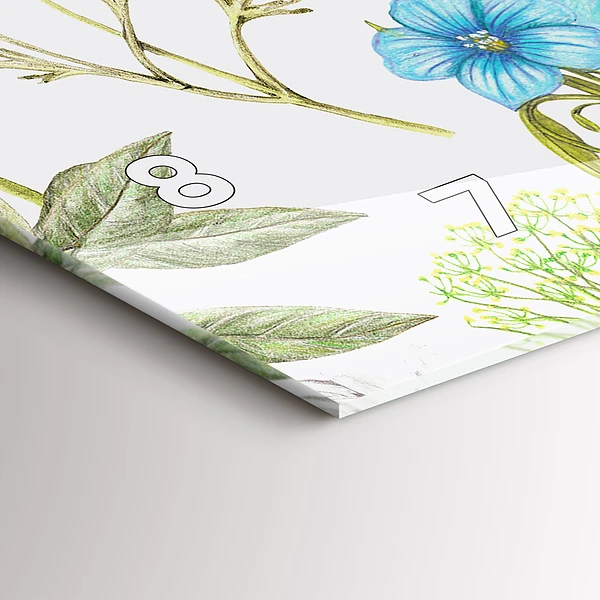 Horizontale Uhr mit motiv Komposition von Blumen
