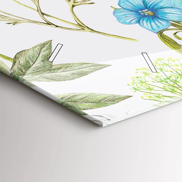 Horizontale Uhr mit motiv Komposition von Blumen