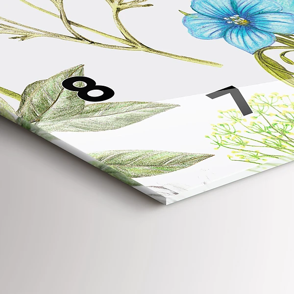 Horizontale Uhr mit motiv Komposition von Blumen