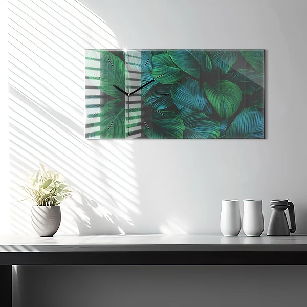 Horizontale Uhr mit motiv Blätter der Natur