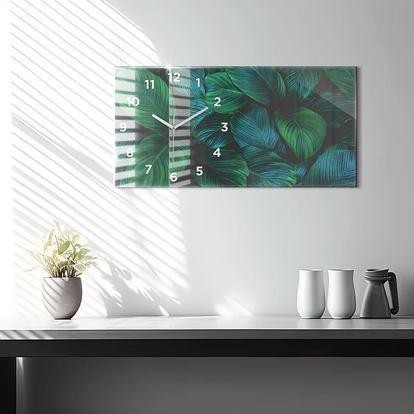 Horizontale Uhr mit motiv Blätter der Natur