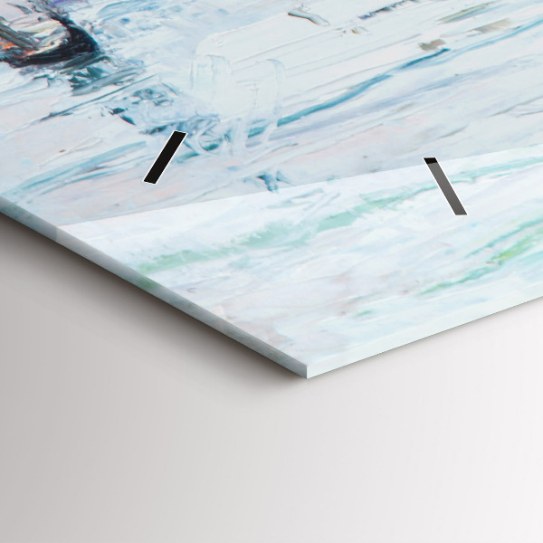 Horizontale Uhr mit motiv Ölgemälde Jacht Meer