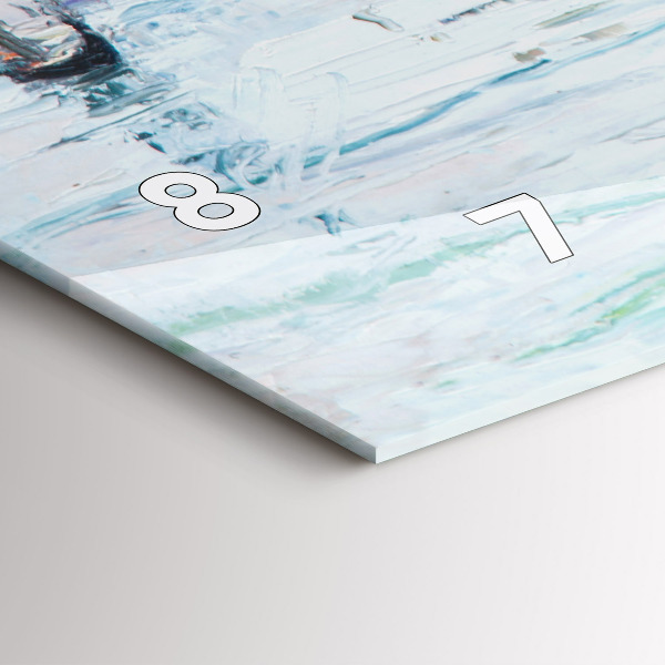 Horizontale Uhr mit motiv Ölgemälde Jacht Meer