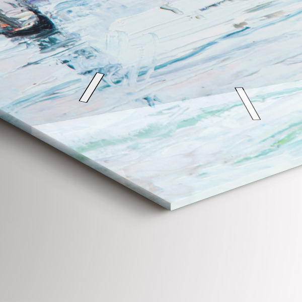 Horizontale Uhr mit motiv Ölgemälde Jacht Meer