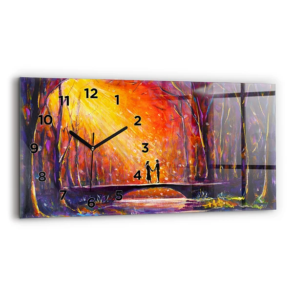 Horizontale Uhr Pärchen im Wald