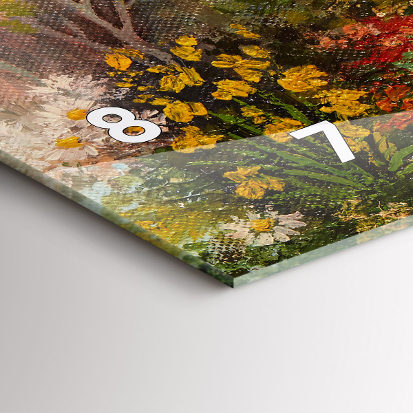 Horizontale Uhr mit motiv Ölkomposition in einem Wald