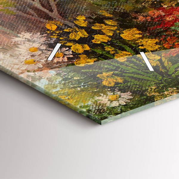 Horizontale Uhr mit motiv Ölkomposition in einem Wald