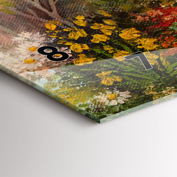 Horizontale Uhr mit motiv Ölkomposition in einem Wald