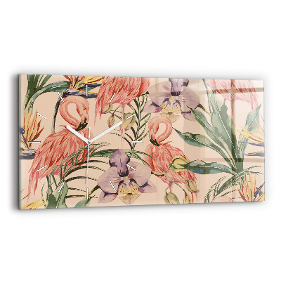 Horizontale Uhr mit motiv Tropische Palmenblätter