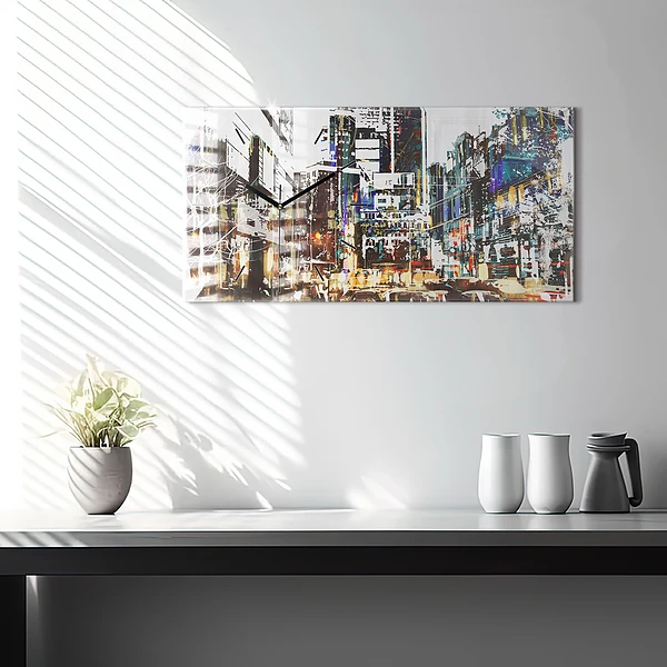 Horizontale Uhr mit motiv New York City