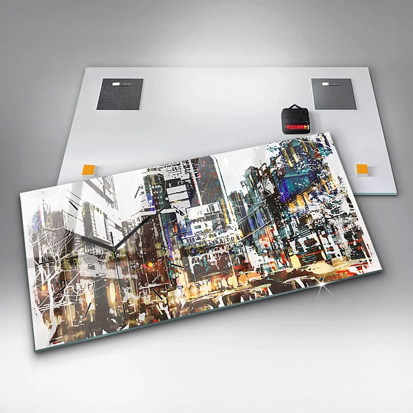 Horizontale Uhr mit motiv New York City