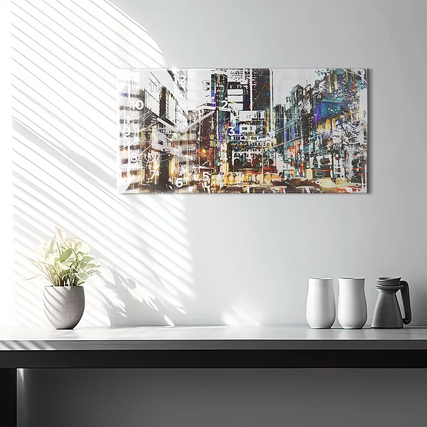 Horizontale Uhr mit motiv New York City