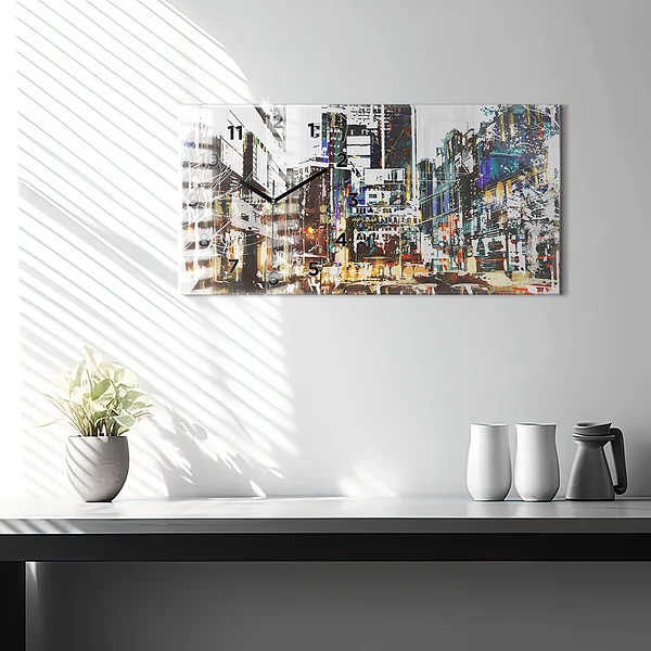 Horizontale Uhr mit motiv New York City