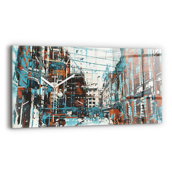 Horizontale Uhr mit motiv Straßenkunst
