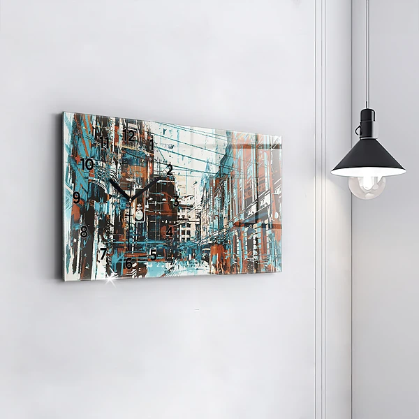 Horizontale Uhr mit motiv Straßenkunst