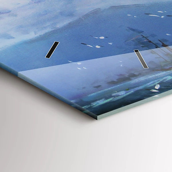 Horizontale Uhr mit motiv Schiff auf dem Wasser