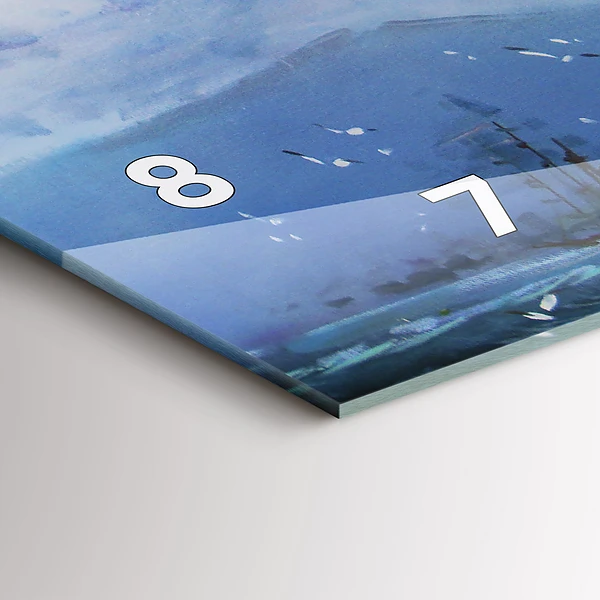 Horizontale Uhr mit motiv Schiff auf dem Wasser