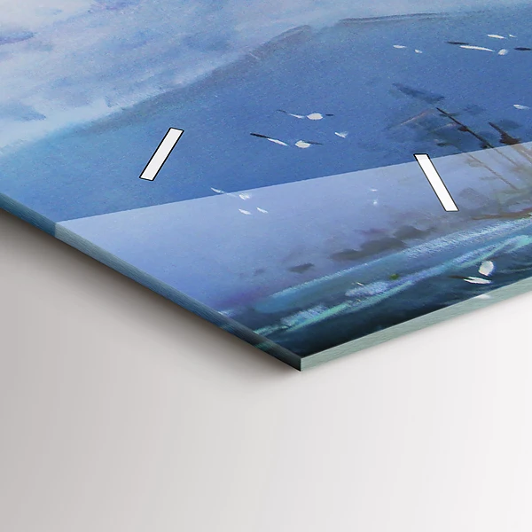 Horizontale Uhr mit motiv Schiff auf dem Wasser