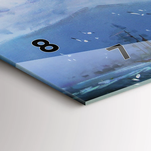 Horizontale Uhr mit motiv Schiff auf dem Wasser