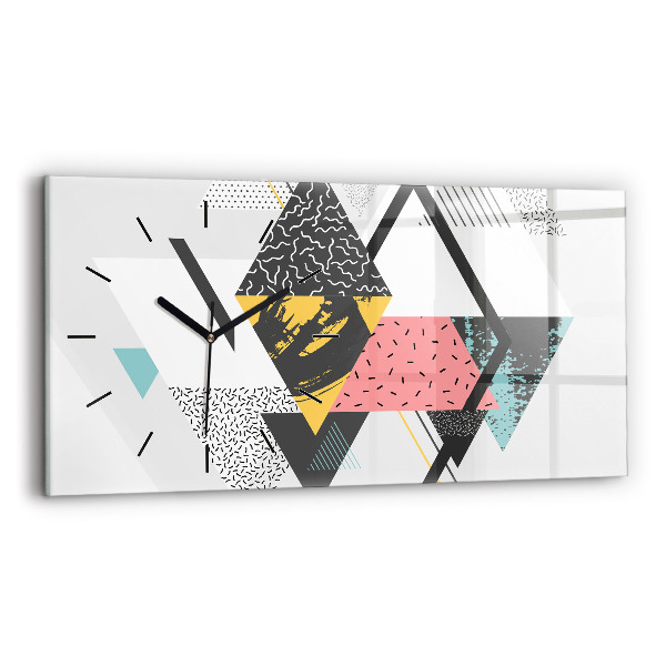 Horizontale Uhr Geometrisches Muster