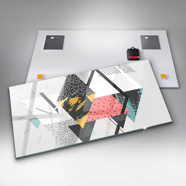 Horizontale Uhr Geometrisches Muster