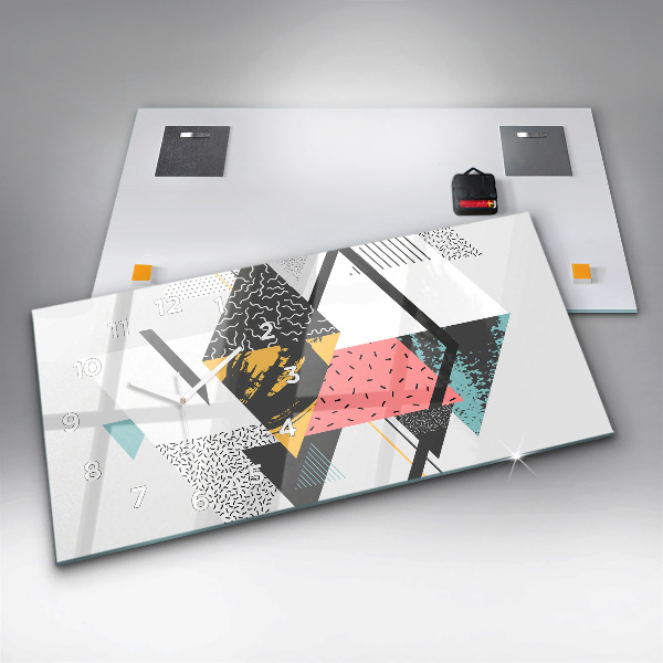 Horizontale Uhr Geometrisches Muster