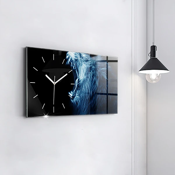 Horizontale Uhr Körpersprache eines wilden Löwen