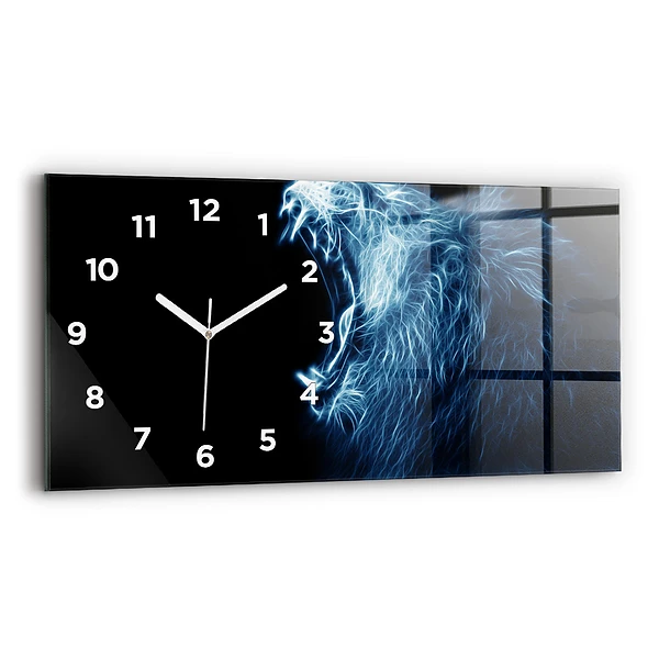 Horizontale Uhr Körpersprache eines wilden Löwen