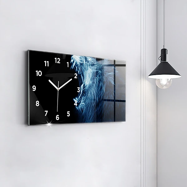 Horizontale Uhr Körpersprache eines wilden Löwen