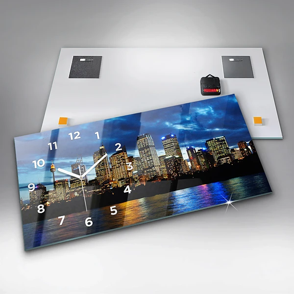 Horizontale Uhr mit motiv Sydney am Abend