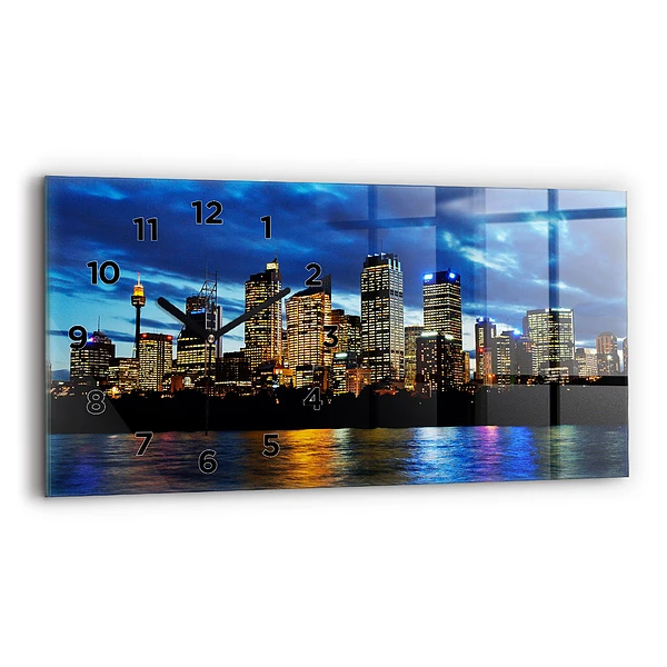 Horizontale Uhr mit motiv Sydney am Abend