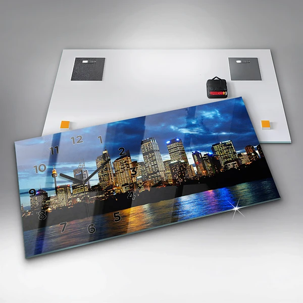 Horizontale Uhr mit motiv Sydney am Abend