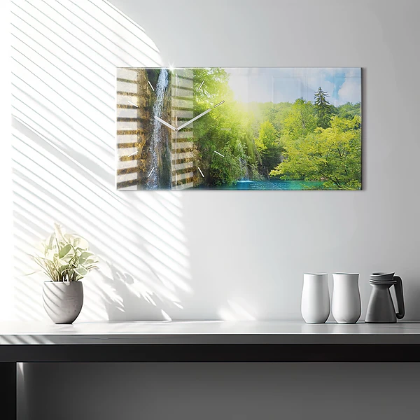 Horizontale Uhr mit motiv Lagunenlandschaft
