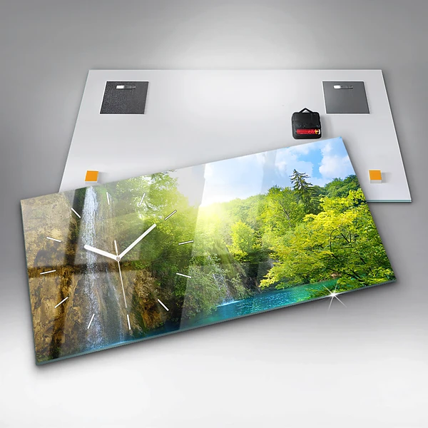Horizontale Uhr mit motiv Lagunenlandschaft