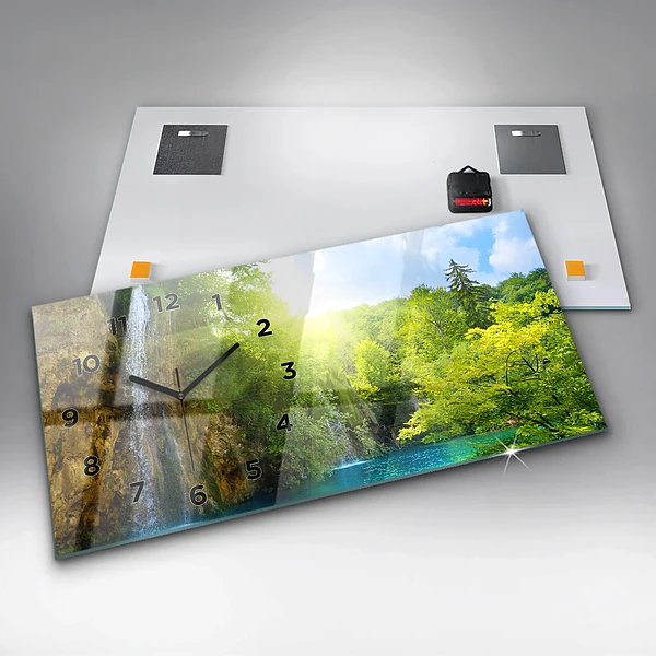 Horizontale Uhr mit motiv Lagunenlandschaft