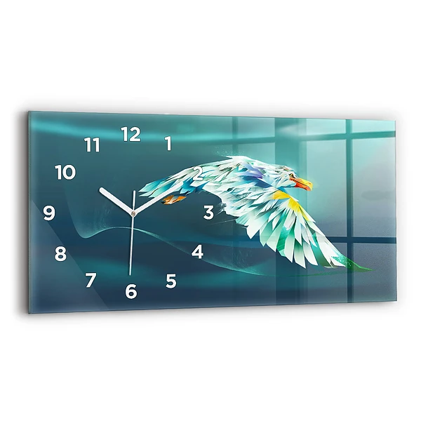 Horizontale Uhr Bild eines fliegenden Adlers