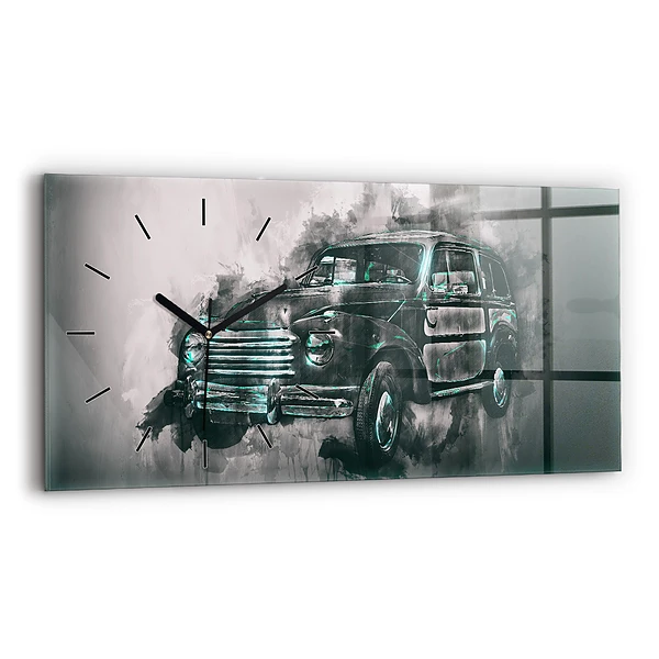 Horizontale Uhr mit motiv Oldschool Auto