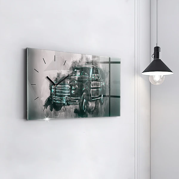 Horizontale Uhr mit motiv Oldschool Auto