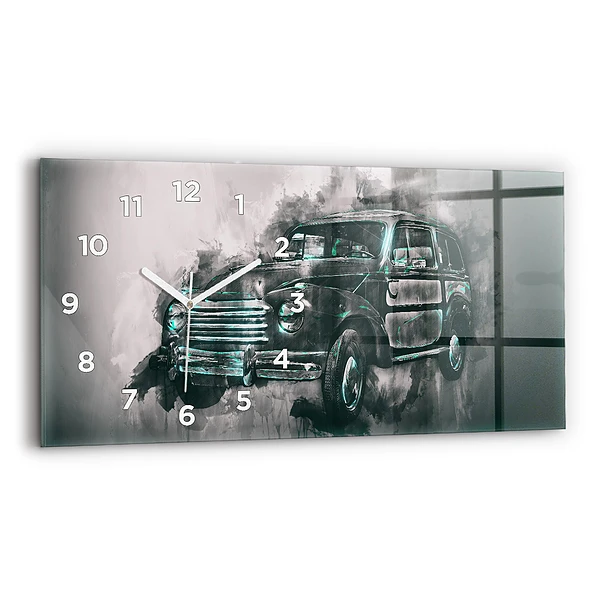 Horizontale Uhr mit motiv Oldschool Auto