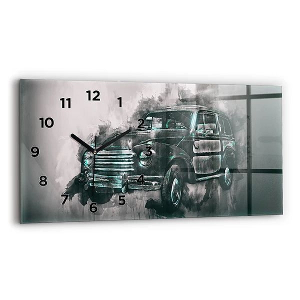Horizontale Uhr mit motiv Oldschool Auto