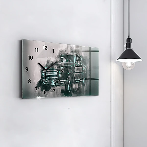 Horizontale Uhr mit motiv Oldschool Auto