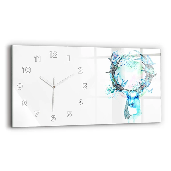 Horizontale Uhr mit motiv Illustration eines Rehs