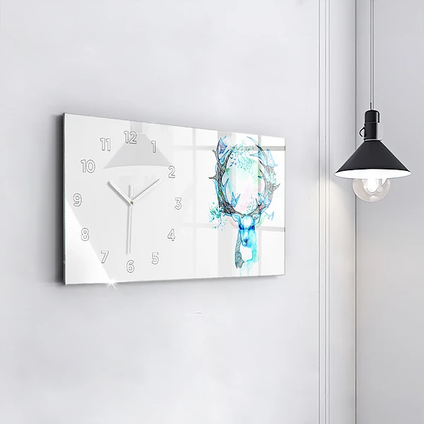 Horizontale Uhr mit motiv Illustration eines Rehs