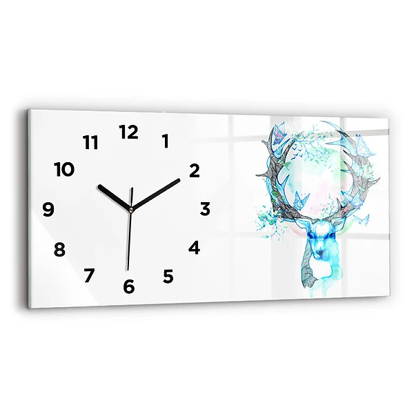 Horizontale Uhr mit motiv Illustration eines Rehs