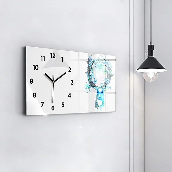 Horizontale Uhr mit motiv Illustration eines Rehs