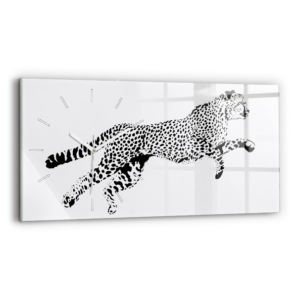 Horizontale Uhr mit motiv Silhouette eines Panthers