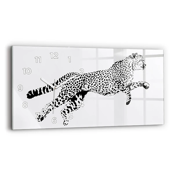 Horizontale Uhr mit motiv Silhouette eines Panthers