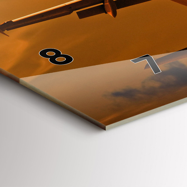 Horizontale Uhr Reise mit dem Flugzeug