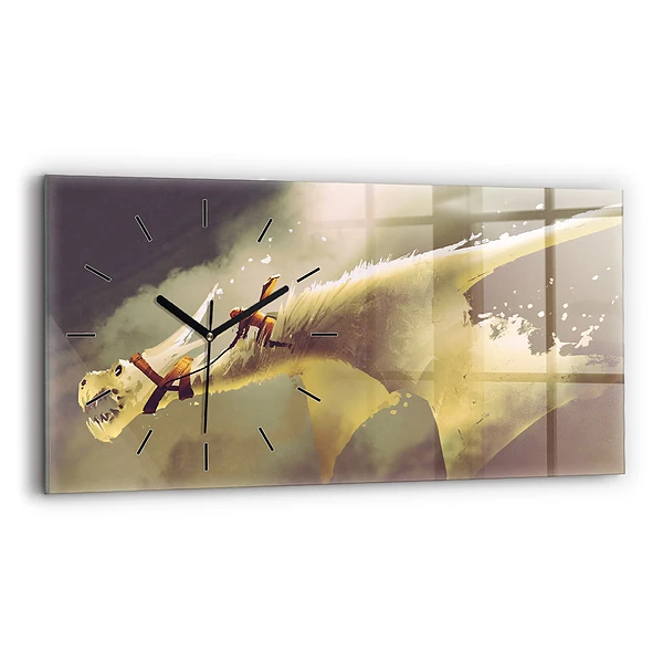 Horizontale Uhr Illustration eines Drachenreiters