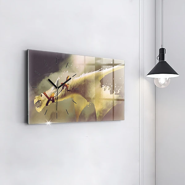 Horizontale Uhr Illustration eines Drachenreiters